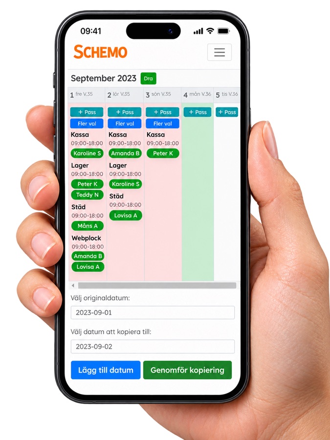 Schema i mobilen – ingen app behövs.